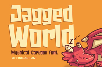 Jagged World - Mythical Cartoon Font