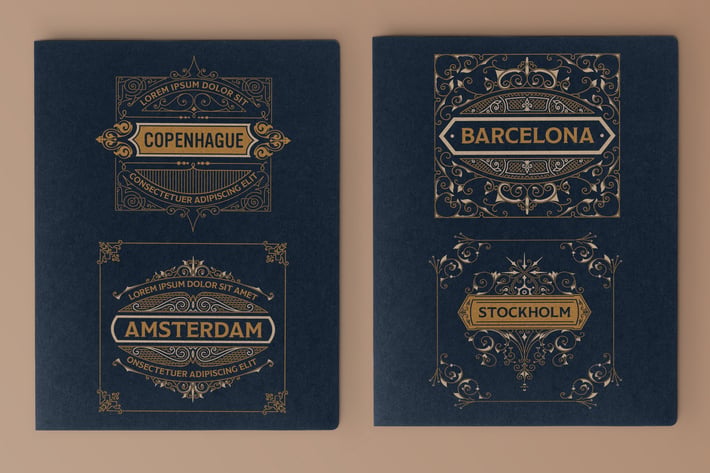 Set of 4 vintage logos