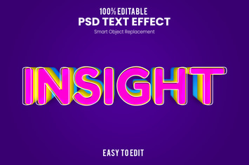 INSIGHT - 3D Text Effect PSD