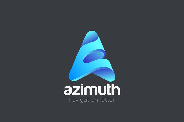 Letter A Logo as Navigation Arrow symbol