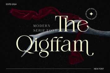 The Qigffam Modern Serif Typeface