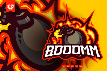 Bomb Mascot Logo Template