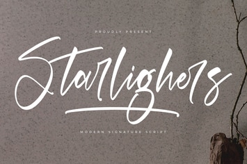 Starlighers Modern Signature Script Font