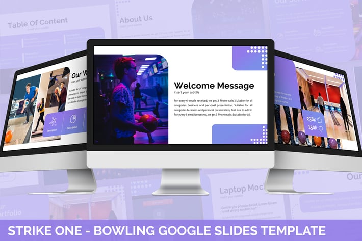 Strike One - Bowling Google Slides Template