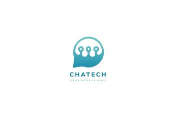 Tech Chat Bubble Logo
