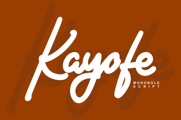 Kayofe Monobold Script