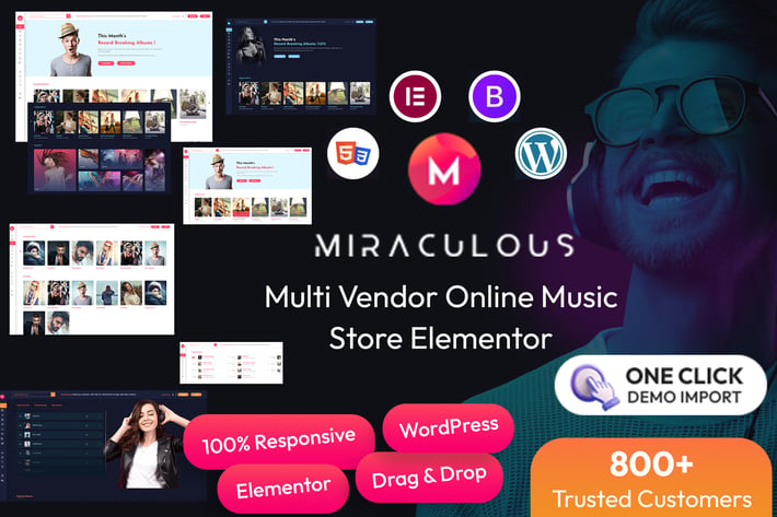 Miraculous - Online Music Store WordPress Theme