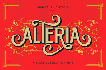 Alteria - Vintage Ornamental Fonts