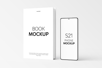 Book & S21 Phone Mockup