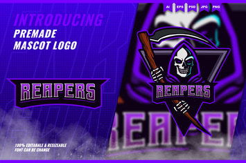 Reaper - Mascot Esport Logo Template
