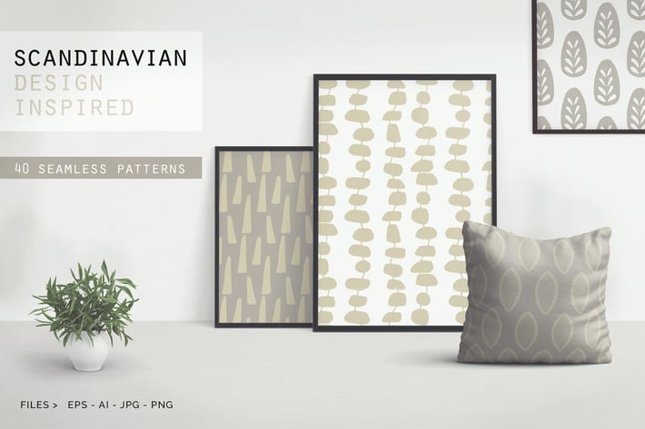 Scandinavian Patterns set of 40