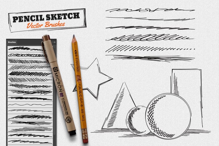 Vector Pencil Sketch Brushes