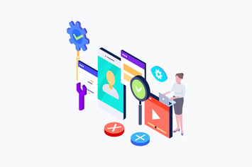 Ui Ux Design Isometric Illustration