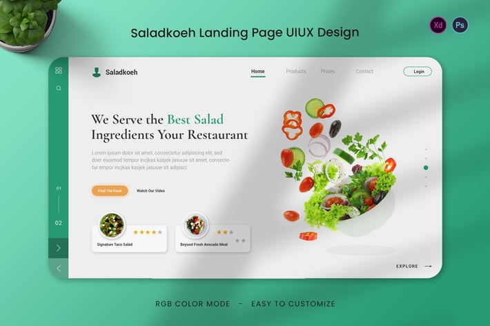 Saladkoes Landing Page