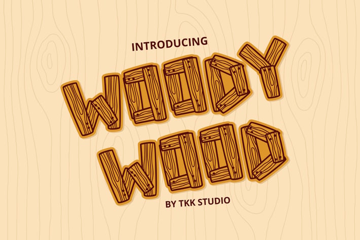 Woody Wood - Kids font
