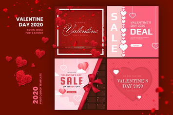 Valentine Social Media Post & Banner Template