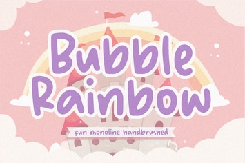 Bubble Rainbow - Handbrushed Logo Font