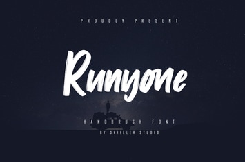Runyone - Handbrush Font