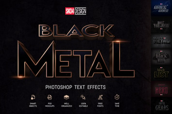 Black & Metal – PSD mockups