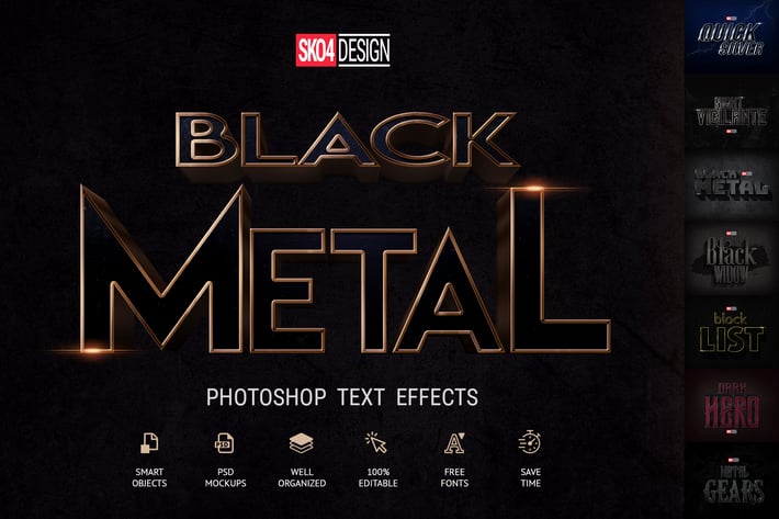 Black & Metal – PSD mockups