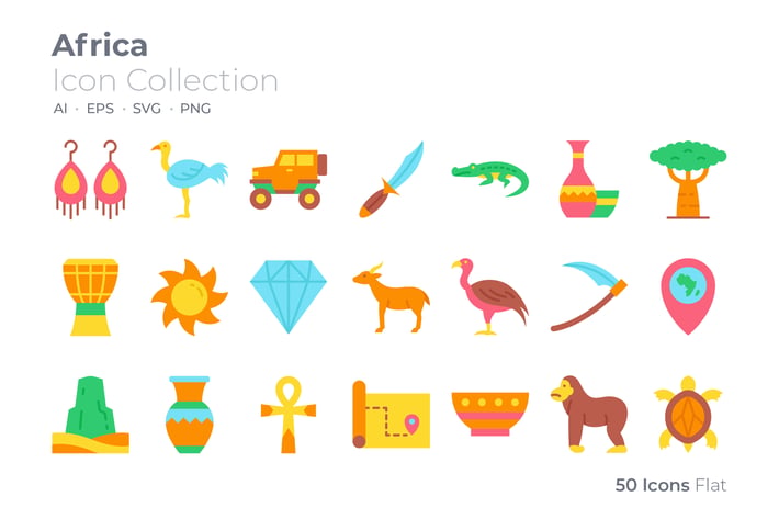 Africa Color Icon