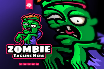 Zombie Cartoon Mascot Logo
