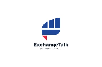 Exchange Talk E Letter Logo Template