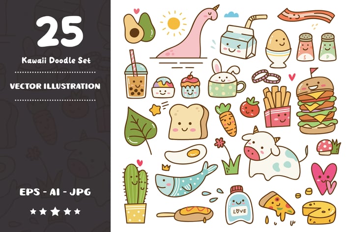 Kawaii Doodle Set