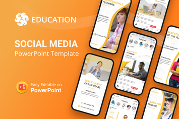 Education Social Media PowerPoint Template