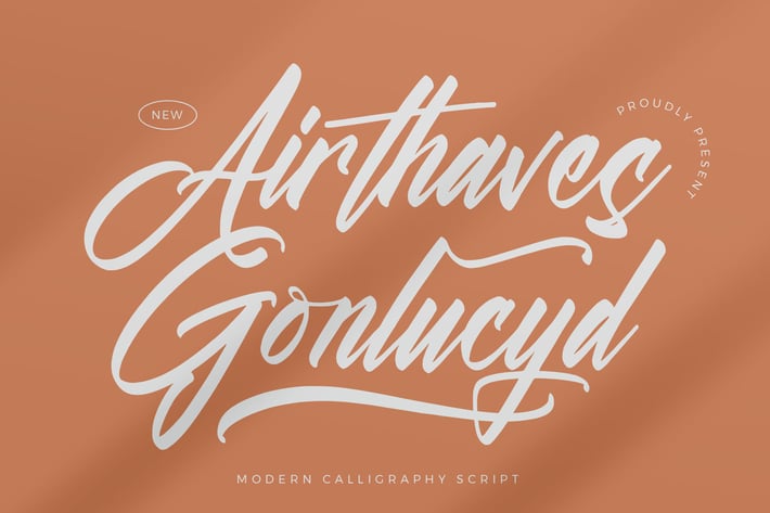 Airthaves Gonlucyd Modern Calligraphy Script Font