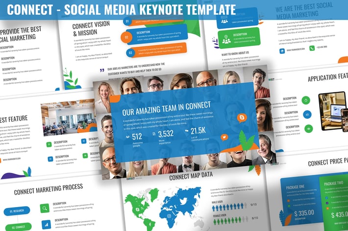 Connect - Social Media Keynote Template