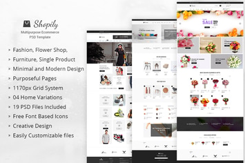 Shopily - Multi-Purpose E-Commerce PSD Template