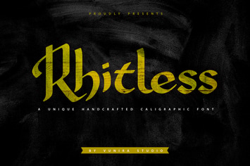 Rhitless | Handcrafted Caligraphic Font