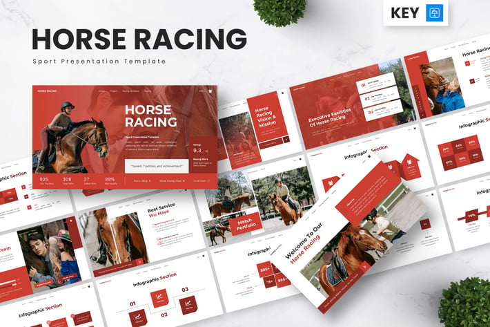 Horse Racing - Sport Keynote Templates