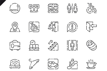 Simple Set Public Navigation Line Icons