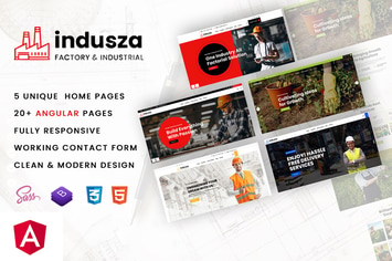 Indusza - Industrial & Factory Angular Template 