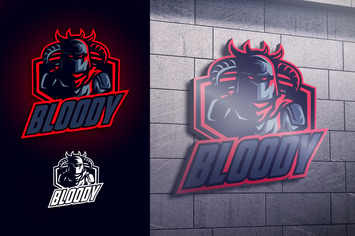 Blood Knight Mascot Esports Logo