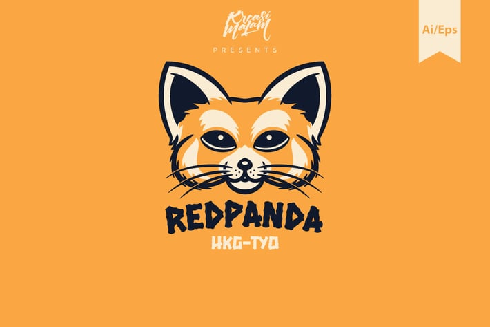 Red Panda Logo Template