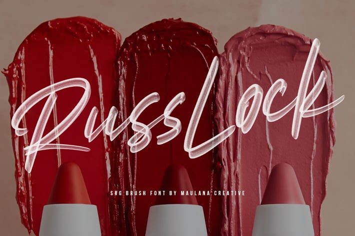 Russlock SVG Brush Font