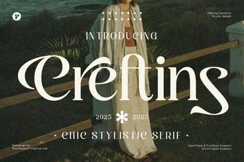 Creftins Serif Font for Modern Elegant Branding