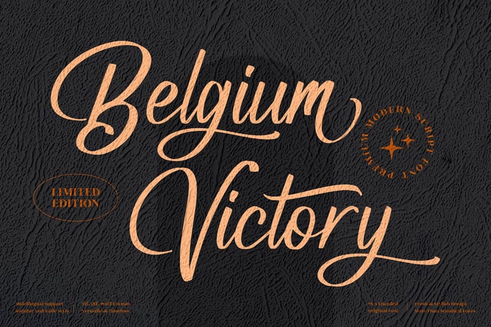 Belgium Victory Modern Script