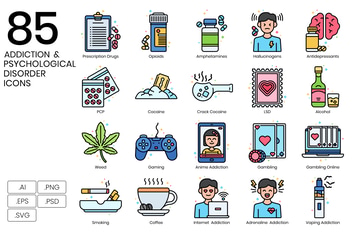 85 Addiction Icons