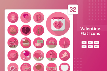 Valentine - Flat Icons