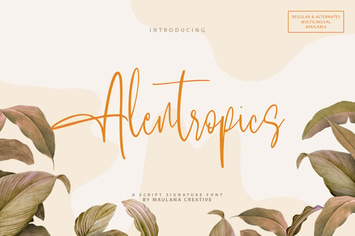 Alentropics - Script Signature Font
