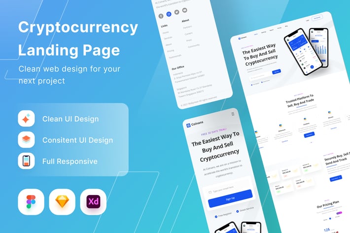 Cryptocurrency Landing Page