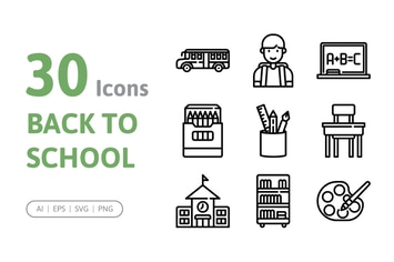 30 Back to School Icons