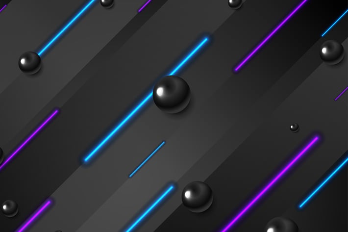 Retro tech background with laser neon lines