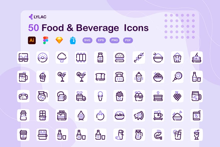 Lylac - Food and Beverage Icons
