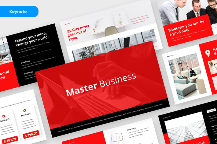 MASTER - Business Pitch Deck Keynote Template