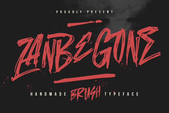 Zanbe Gone Handmade Brush Font